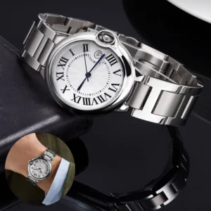 Stainless Steel Strap For Cartier Ballon Bleu De Series Solid Convex Interface Bracelet For Blue Balloon Watchband Accessories